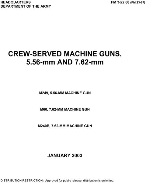 Product picture Crew-Served Machine Guns 5.56-mm and 7.62-mm.pdf manuals
