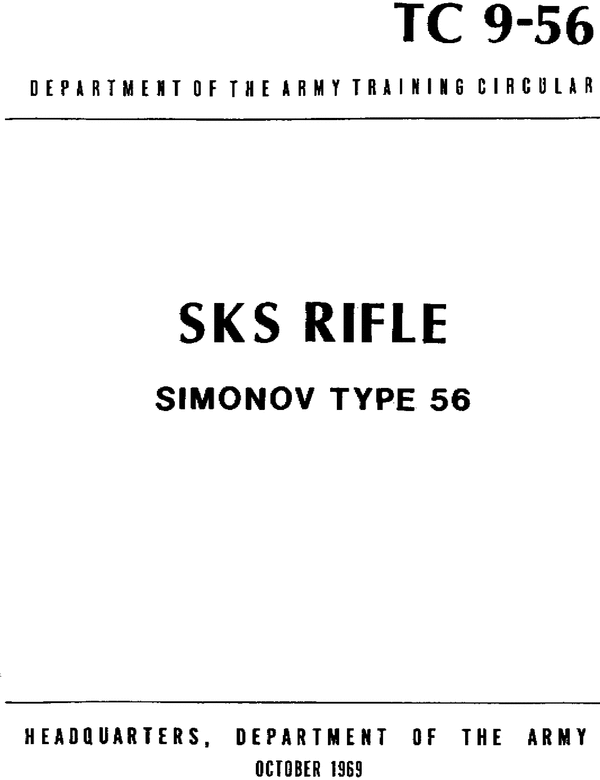 Product picture SKS Simonov Type 56 TC 9-56. manual