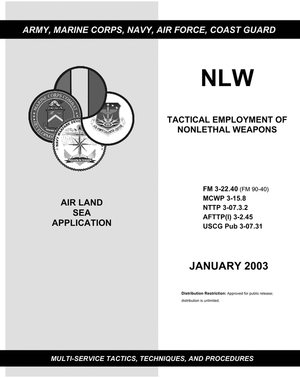 Product picture Tactical Employment of Nonlethal Weapons. manual