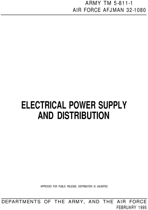 Product picture US Army - Electrical Power Supply and Distribution manuals